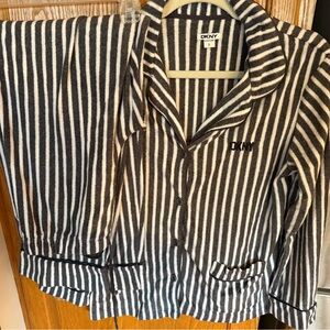 DKNY Women’s Black and White Striped Pajamas